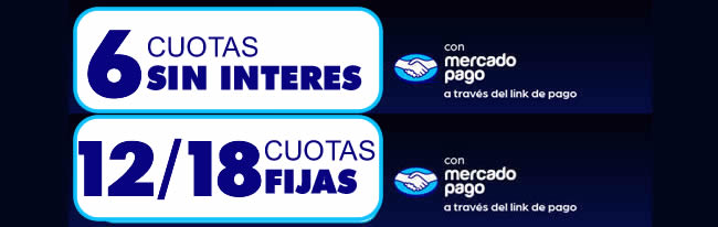 Mercago Pago 3 y 6 cuotas sin inter&eacute;s